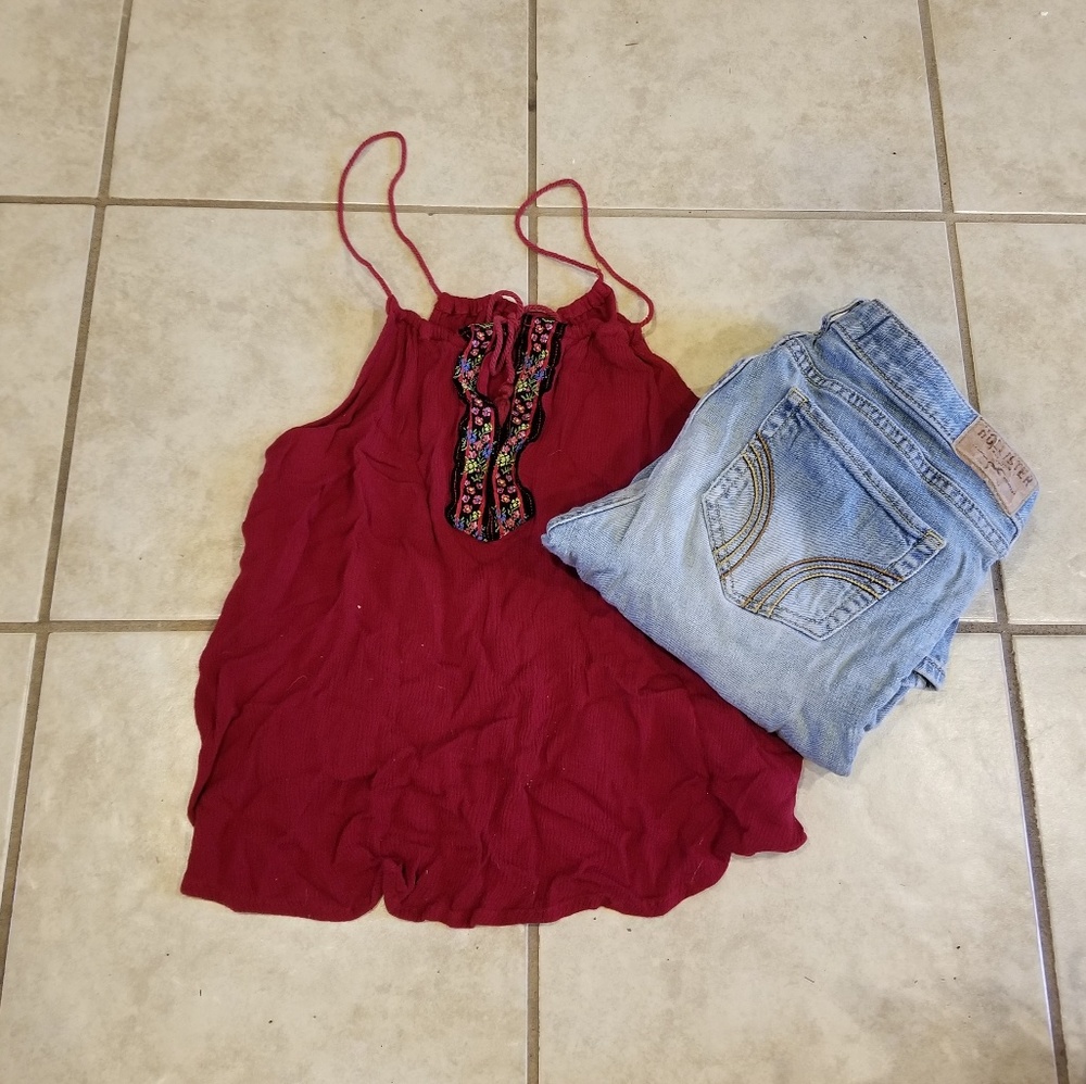 Red tank top